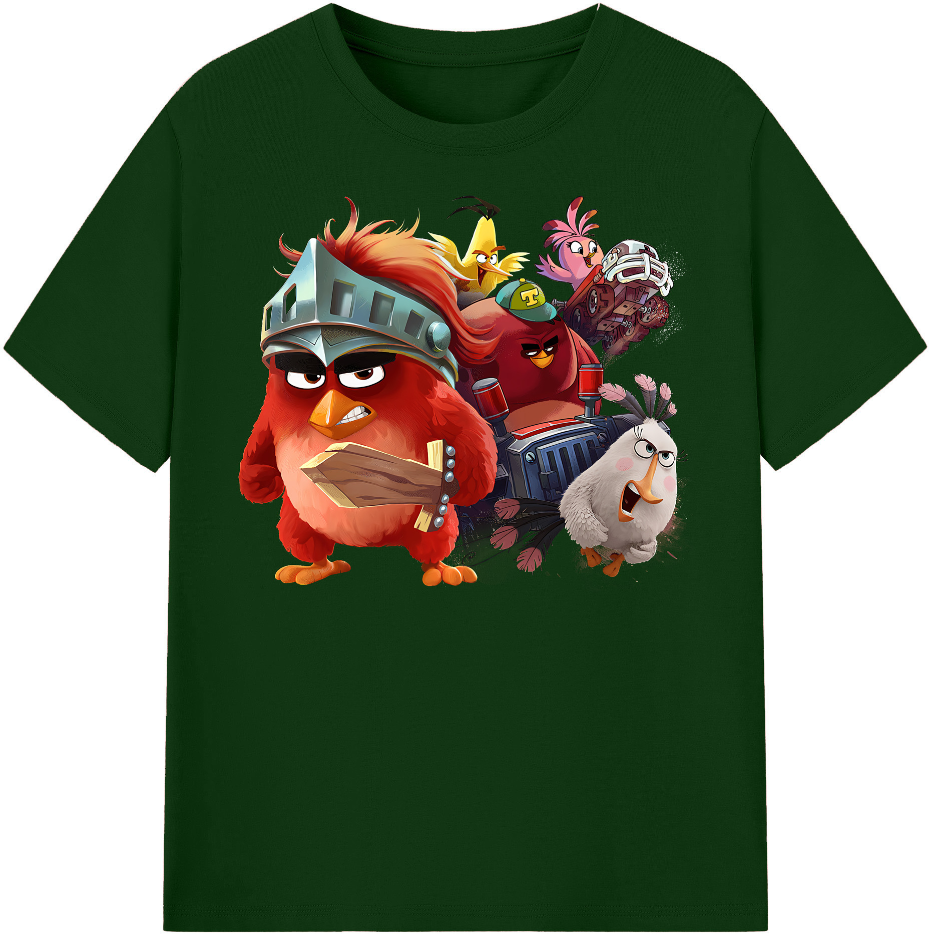 （画像用） Angry Birds アングリーバード 綿100％半袖Tシャツ（フロントプリント）